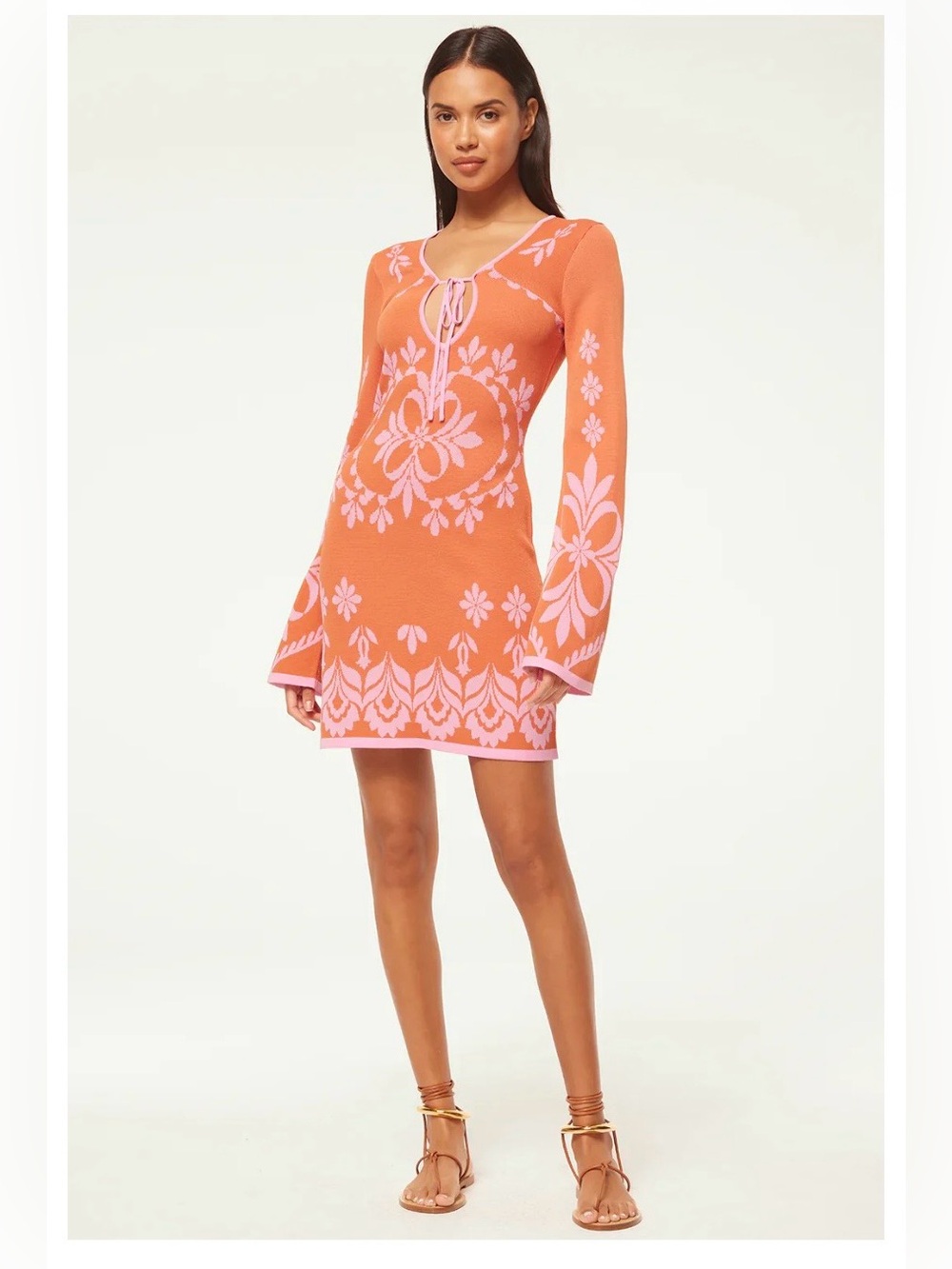 MISA - LOS ANGELES - Sahar Dress, Pink Flora Santiago. M